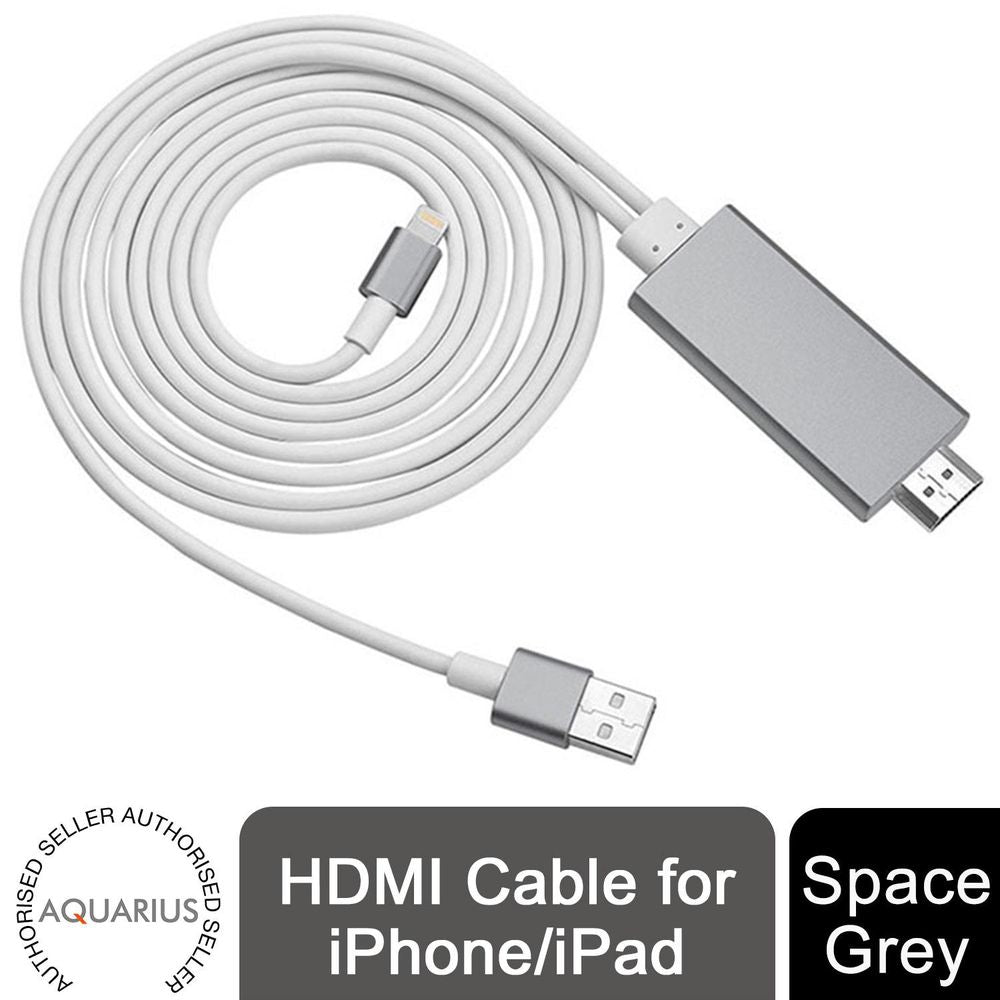 Aquarius HDMI Cable for iPhone/iPad Space Grey
