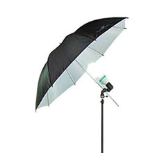 Load image into Gallery viewer, Kshioe 33&quot; Studio Photo Lighting Flash Reflective Black and Silver Umbrella
