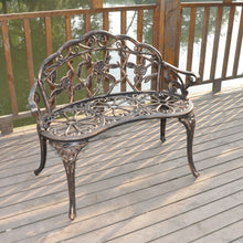 Load image into Gallery viewer, 38.5&quot; Cast Aluminum Outdoor Courtyard Decoration Park Leisure Rose Chair

