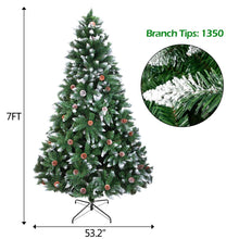 Load image into Gallery viewer, Christmas Tree 7FT 1350 Branch Flocking Spray White Tree Plus Pine Cone (YJ)
