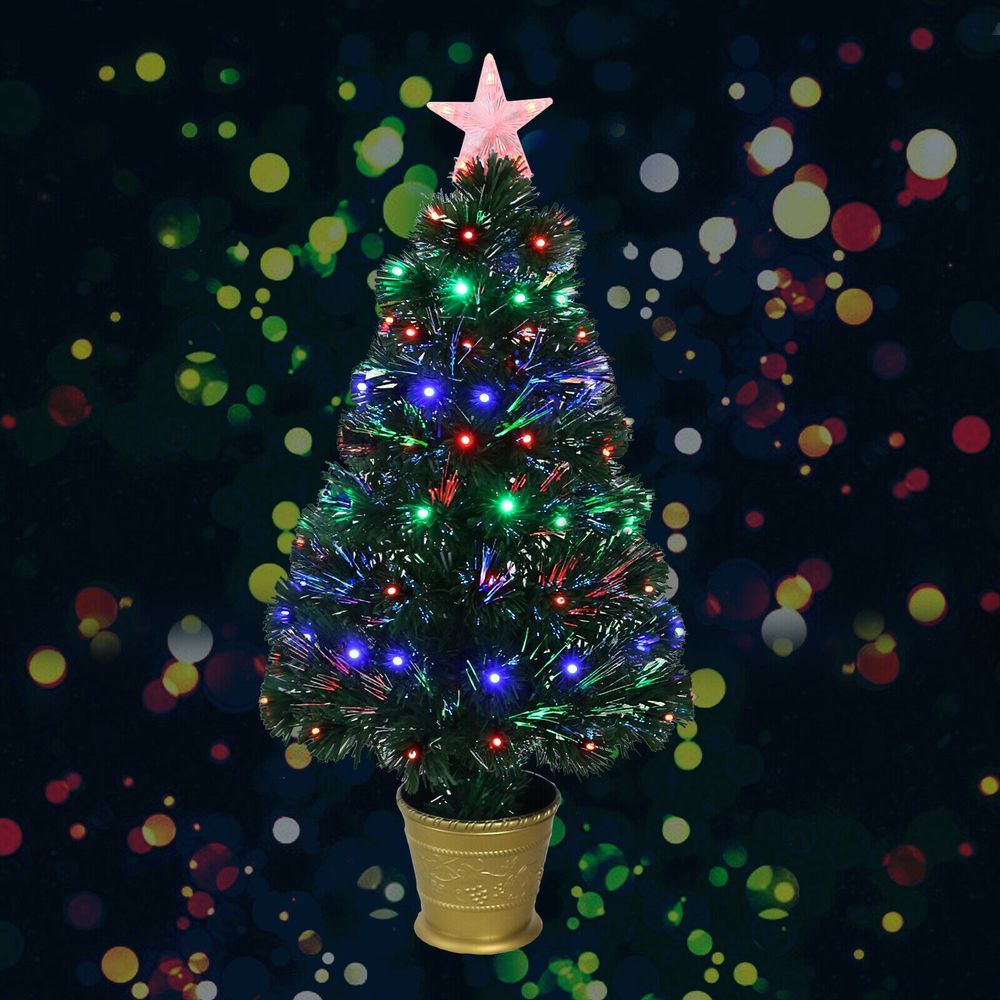 3FT Christmas Green Led Multicolour Xmas Tree with 8 functions