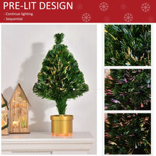 Load image into Gallery viewer, 2FT Prelit Artificial Christmas Tree Fiber LED Table Deco Multi-Color Green
