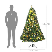Load image into Gallery viewer, 1.8m 6ft Pre-Lit Artificial Christmas Tree 200 LED  Tree Decorative Balls Stand
