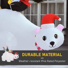 Load image into Gallery viewer, 5ft Outdoor Christmas Inflatable with LED Ligh Polar Bear Three Penguins Garden
