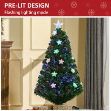 Load image into Gallery viewer, 4FT Prelit Artificial Christmas Tree Fibre Star Xmas LED Light Indoor Green
