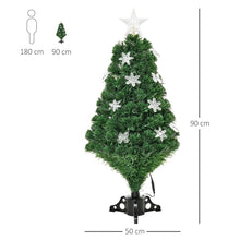 Load image into Gallery viewer, 3FT Prelit Artificial Christmas Tree Fiber Optic LED Xmas Foldable Feet Green
