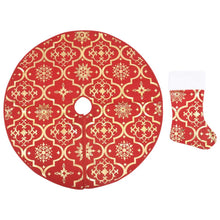 Load image into Gallery viewer, Luxury Christmas Tree Skirt with Sock 90 cm to 150cm Fabric
