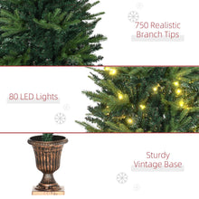 Load image into Gallery viewer, 1.2m 4ft Christmas Tree Entrance  750 Tips  Pre-lit Tree 80 LED with Vase Base
