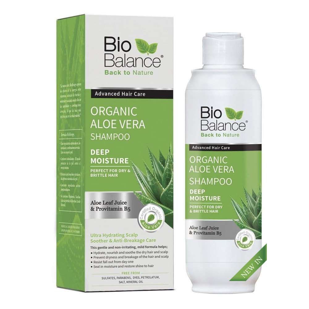 TRIPLE PACK Bio Balance-Organic Aloe Vera Shampoo For Dry Hair & Scalp UK Seller