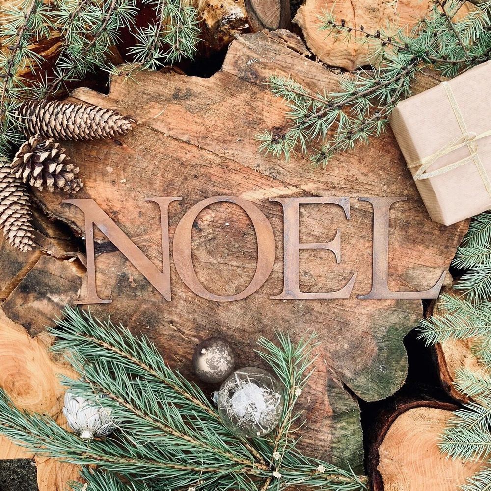 Rustic rusty NOEL mantle CHRISTMAS Lettering sign decoration