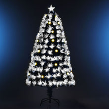 Load image into Gallery viewer, 5ft White Light Christmas Tree 90 LEDs Star Topper Tri-Base Pre-Lit Home
