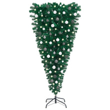 Load image into Gallery viewer, Upside-down Artificial Christmas Tree with LEDs&amp;Ball Set 120 cm

