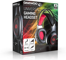 Load image into Gallery viewer, Daewoo Universal Gaming Headset with Flexible Microphone  Scroll Volume Control, Wired Input 3.5mm Interface Devices 2m Cable
