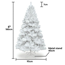 Load image into Gallery viewer, 6FT WHITE Colorado ARTIFICIAL Christmas Tree - Metal Stand
