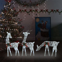 Load image into Gallery viewer, Christmas Reindeer Family 270x7x90 cm Gold Warm White Mesh
