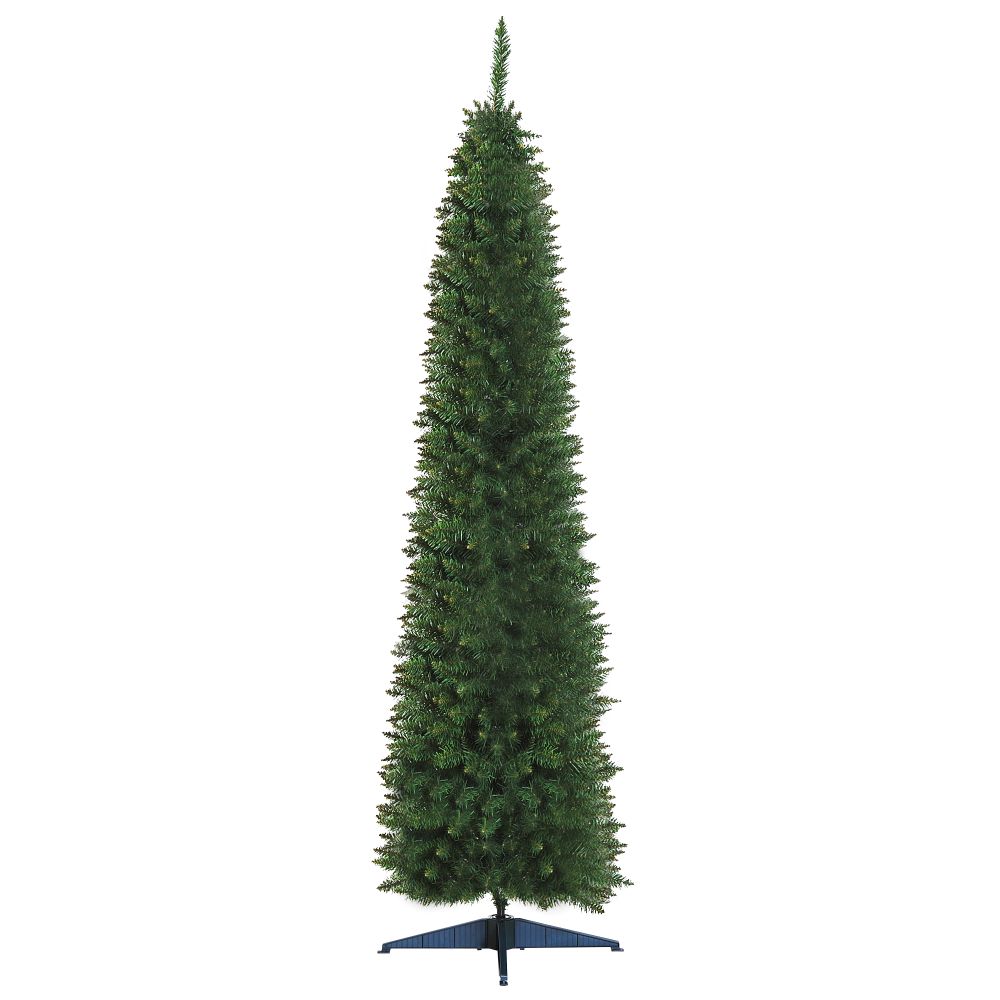 2.1m 7ft Artificial Pine Pencil Slim Christmas Tree 499 Branch Tips with Stand