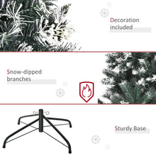 Load image into Gallery viewer, 5FT Artificial SnowDipped Christmas Tree White Berries Star Topper Branch Green
