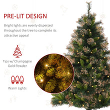 Load image into Gallery viewer, 1.5m 5ft Pre-Lit Christmas Tree Artificial Spruce Warm White LED Metal Stand
