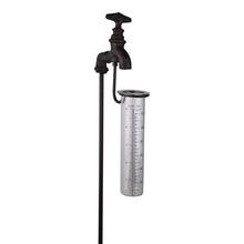 Load image into Gallery viewer, Cast Iron and Glass Garden Rain Gauge, Outside Tap
