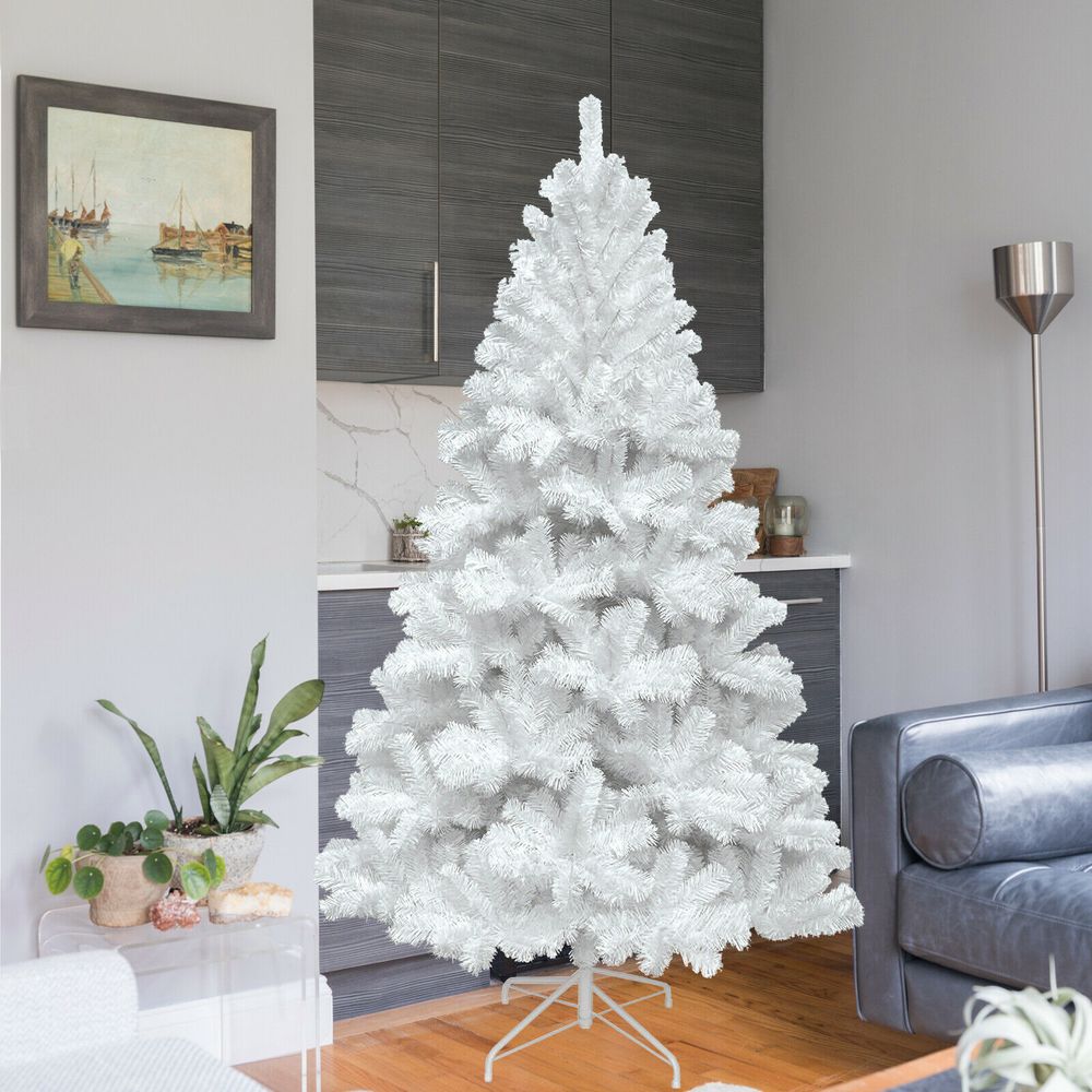 6FT WHITE Colorado ARTIFICIAL Christmas Tree - Metal Stand