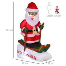 Load image into Gallery viewer, 4ft Christmas Inflatable Deco with Santa Claus Skiing Easy Set-Up Garden Deco
